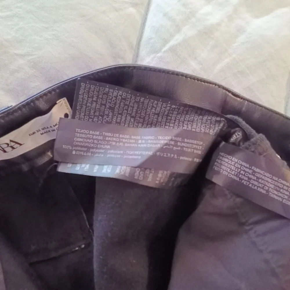 Zara Pleather Pant 4 - Picture 4 of 7